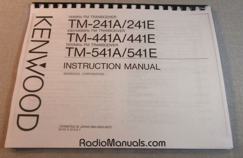 Kenwood TM-241A/TM-441A/TM-541A Operating Manual - Click Image to Close